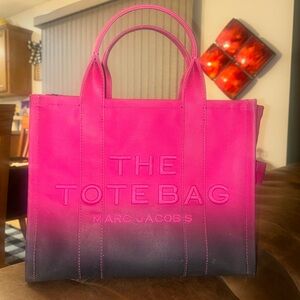 Marc Jacobs Vibrant Pink and Black Ombre Tote